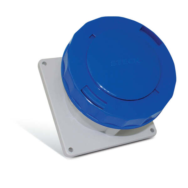 Tomada De Embutir 4 Polos Azul 63a Newkon 220/240v Ip67 N4549