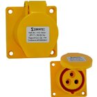 Tomada De Embutir Industrial 127vca Amarelo 16a 4h 3p+t