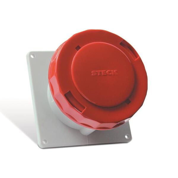 Tomada De Embutir Newkon 63a 380/440v 3p+t 6h Vermelha Steck