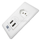 Tomada De Parede 1 Entrada Fonte 2 Usb 5v Smart House Casa In