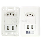 Tomada De Parede 1 Entrada Fonte 2 Usb 5v Smart House Casa In