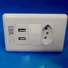 Tomada De Parede 1 Entrada Fonte 2 Usb 5v Smart House Casa In