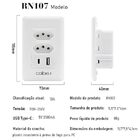 Tomada De Parede Duo Bivolt  Usb E Tipo-c, Usb Wall Socket