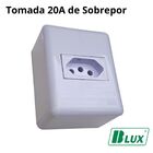 Tomada De Sobrepor 20a Sem Quebrar Parede Cor Branca Blux