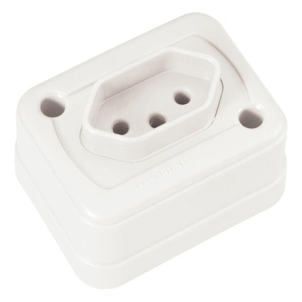 Tomada De Sobrepor 2p+t 10a 250 V Branca