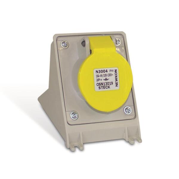 Tomada De Sobrepor Newkon 16a 110/130v 2p+t Amarela Steck
