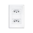 Tomada Dupla 2p+t 10a Com Placa 4x2 Fame Evidence Branco