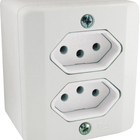 Tomada Dupla 3 Pólos (2p+t) 20a Sistema X Branco Radial