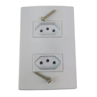 Tomada Dupla Com Placa 2p + T 4x2 Kit 2 Uni Padrao Novo Const