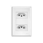 Tomada Dupla Fame Evidence 2p+t 20a Com Placa 4x2 Branca