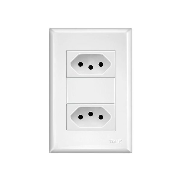 Tomada Dupla Fame Evidence 2p+t 20a Com Placa 4x2 Branca