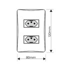 Tomada Dupla Fame Habitat Black 2p+t 20a Com Placa 4x2 Preta