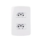 Tomada Dupla Margirius B3 2p+t 20a Com Placa 4x2 Branca