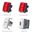 Tomada Dupla Ver 10a + 20a + Rj45 Cat5 + Usb 2a Margirius B3