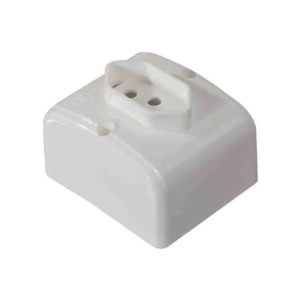 Tomada Externa Sobrepor 3 Pinos 10a Branco Mectronic 2 Unid