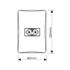 Tomada Fame Evidence 2p+t 20a Com Placa 4x2 Branca