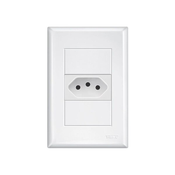 Tomada Fame Evidence 2p+t 20a Com Placa 4x2 Branca