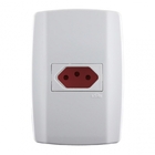 Tomada Ilumi Slim Tampa Vermelha C-pl Horiz 20a 250v 80152