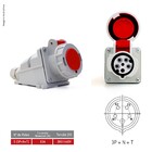Tomada Industria Sobrepor 3p+n+t 63A 380/440v Ip67 5506 Strahl