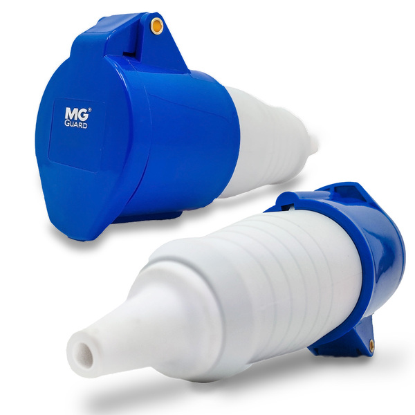 Tomada Industrial 32a 2p+t 200/250v Azul 6h Ip44 - Margirius