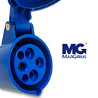 Tomada Industrial 32a 3p+t 200/250v Azul 9h Ip44 - Margirius