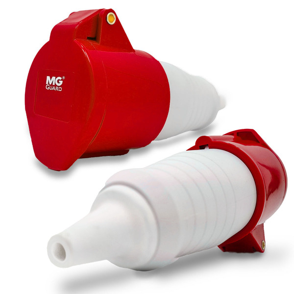 Tomada Industrial 32a 3p+t 380/440v Vermelho 6h Ip44 - Margir