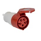 Tomada Industrial Acopladora 16a 5p 380/440v Verm 6h Ip44