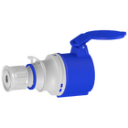 Tomada Industrial de Acoplamento 2P+Terra 16A  200/250Vca 50/60Hz Azul IP44 Eletromar