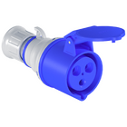 Tomada Industrial de Acoplamento 2P+Terra 16A  200/250Vca 50/60Hz Azul IP44 Eletromar
