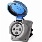 Tomada Industrial Embutir Ip67 63a 3p+t 220/240vca Azul 9h Te