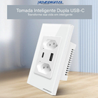 Tomada Inteligente Dupla E Usb Wi-fi Novadigital