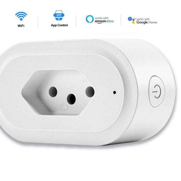 Tomada Inteligente Wi-fi Temporizador Monitor De Consumo Cont