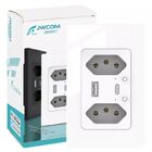 Tomada Inteligente Wi-fi Usb-c Usb-a Dupla 3 Pinos Jwcom Bran