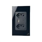 Tomada Inteligente Wi-fi Usb-c Usb-a Dupla Jwcom Preto