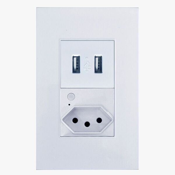 Tomada Inteligente Wi-fi Usb Embutir 10a Interruptor Jwcom
