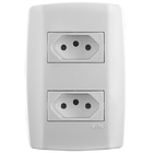 Tomada Monobloco 2t Separadas 20a 250v Branca Ilumi 80121