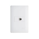 Tomada P/ Telefone Rj11 2 Vias Com Placa Fame Habitat Branco