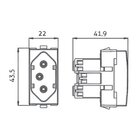 Tomada Padrao Brasileiro 2p+t 20a-250v Grafite Sleek
