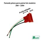 Tomada Para Painel De Madeira Ou Móveis Com Rabicho 20a 220v