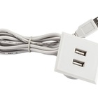 Tomada Pop C/2 Usb Quadrado Cinza