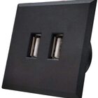 Tomada Pop C/2 Usb Quadrado Preto