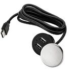 Tomada Renna C/ 2 Usb E Tampa Embutir Bancada E Mesa 2.1a