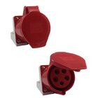 Tomada Sobrepor 125 3p+n+t 6h 380vca/32a Vermelha Ip44 Sibrat