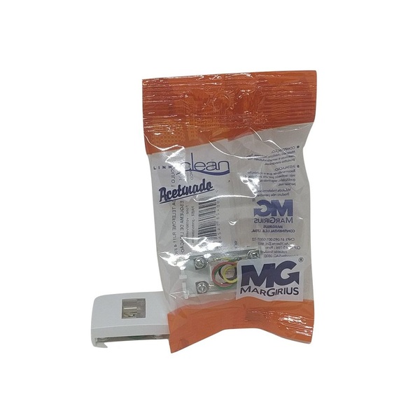 Tomada Telefone Rj11 Clean Branco Fosco Margirius