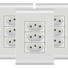 Tomada Tripla 20a/250v Com Placa 4x2 Liz Tramontina - 3 Un. B