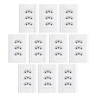 Tomada Tripla 20a Com Placa 4x2 Fame Modulare - Kit 10 Un Bra