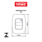Tomada Tripla 2p+t 10a/250v Com Placa 4x2 Fame Elegance