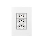 Tomada Tripla Margirius Sleek 2p+t 20a Com Placa 4x2 Branca