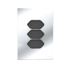 Tomada Tripla Tok Glass Prata Lumenx