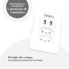 Tomada Usb Duo De Parede Conjunto Com 2 Tomadas E 2 Entradas